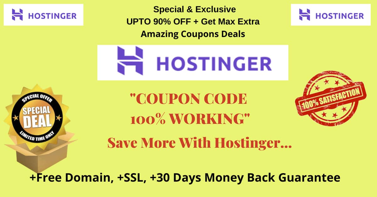 Hostinger Coupon Codes 2021 (Today Updated 91+15% OFF ...